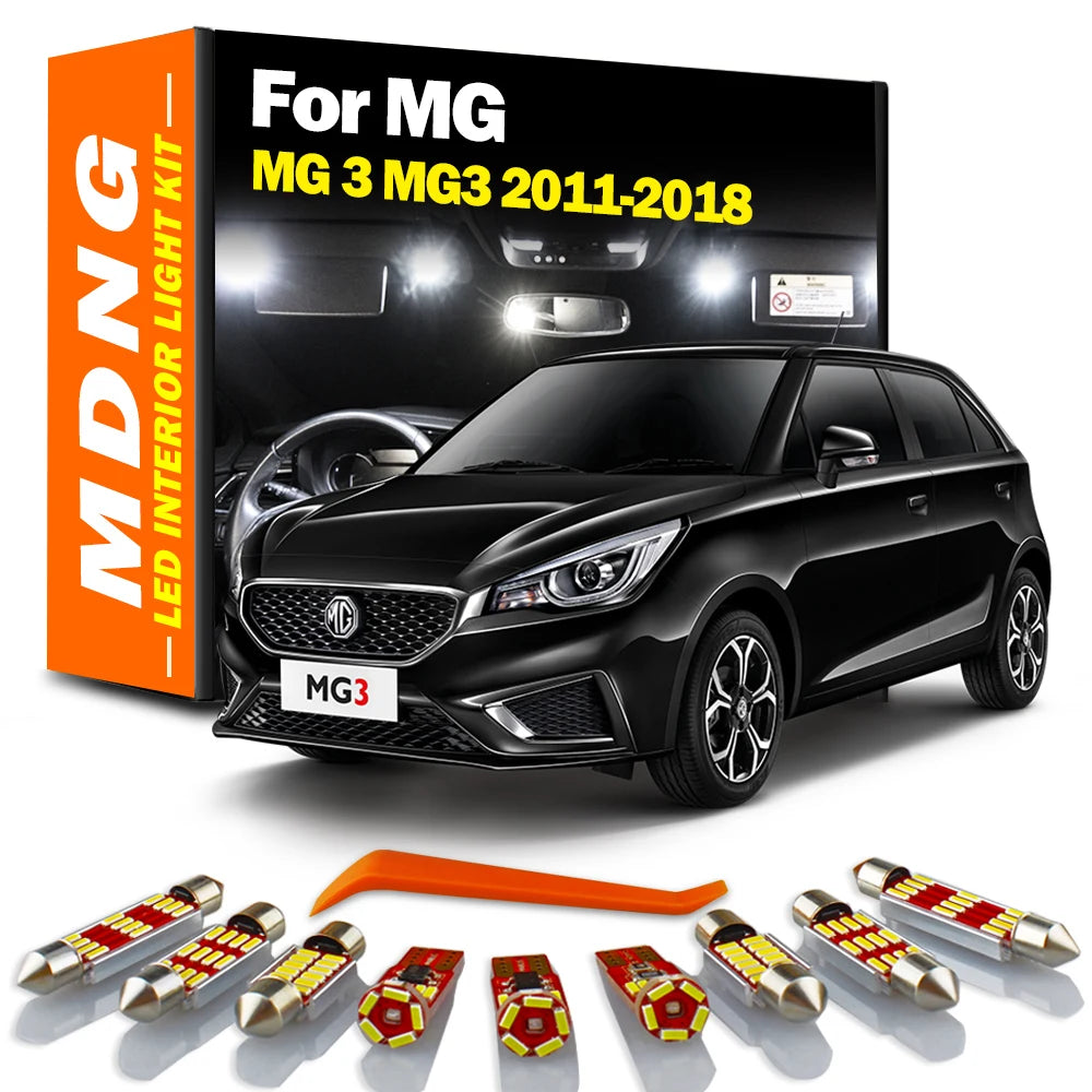 AutoGlowLED LED Interior Light Kit for MG 3 MG3 2011-2018 6Pcs