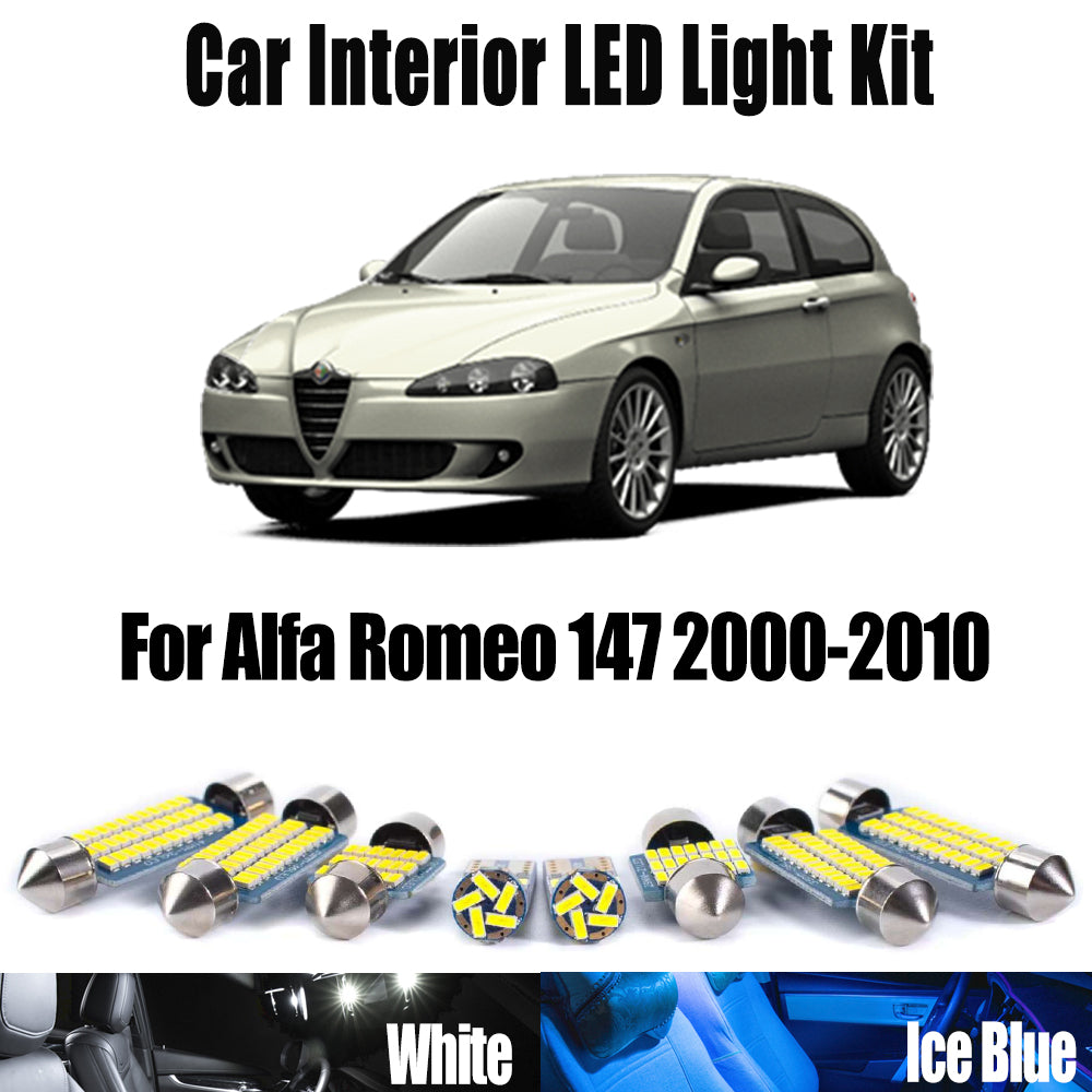 AutoGlowLED 9Pc Canbus LED Interior Light Kit for Alfa Romeo 147