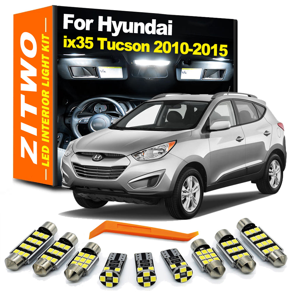 AutoGlowLED 11Pcs Canbus Error Free LED Interior Light Kit for Hyundai ix35 Tucson 2010-2015