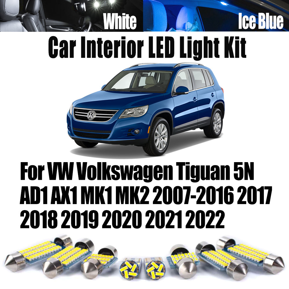 AutoGlowLED LED Interior Light Kit for VW Tiguan 5N MK1 MK2 2007-2022