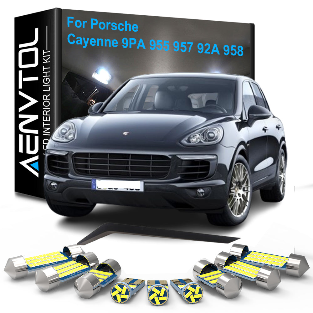 AutoGlowLED 24pcs LED Interior Light Kit for Porsche Cayenne 2002-2018 Canbus