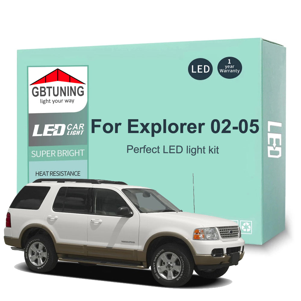 AutoGlowLED 15Pc Canbus LED Interior Light Kit for Ford Explorer MK3 2002-2005