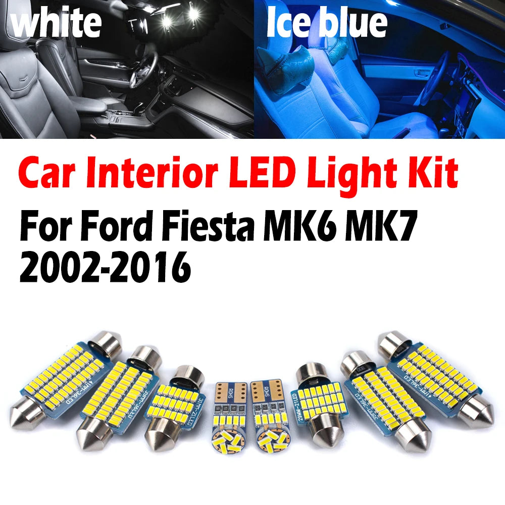 LED Interior Light Kit For Ford Fiesta MK6 MK7 — AutoGlowLED Canbus