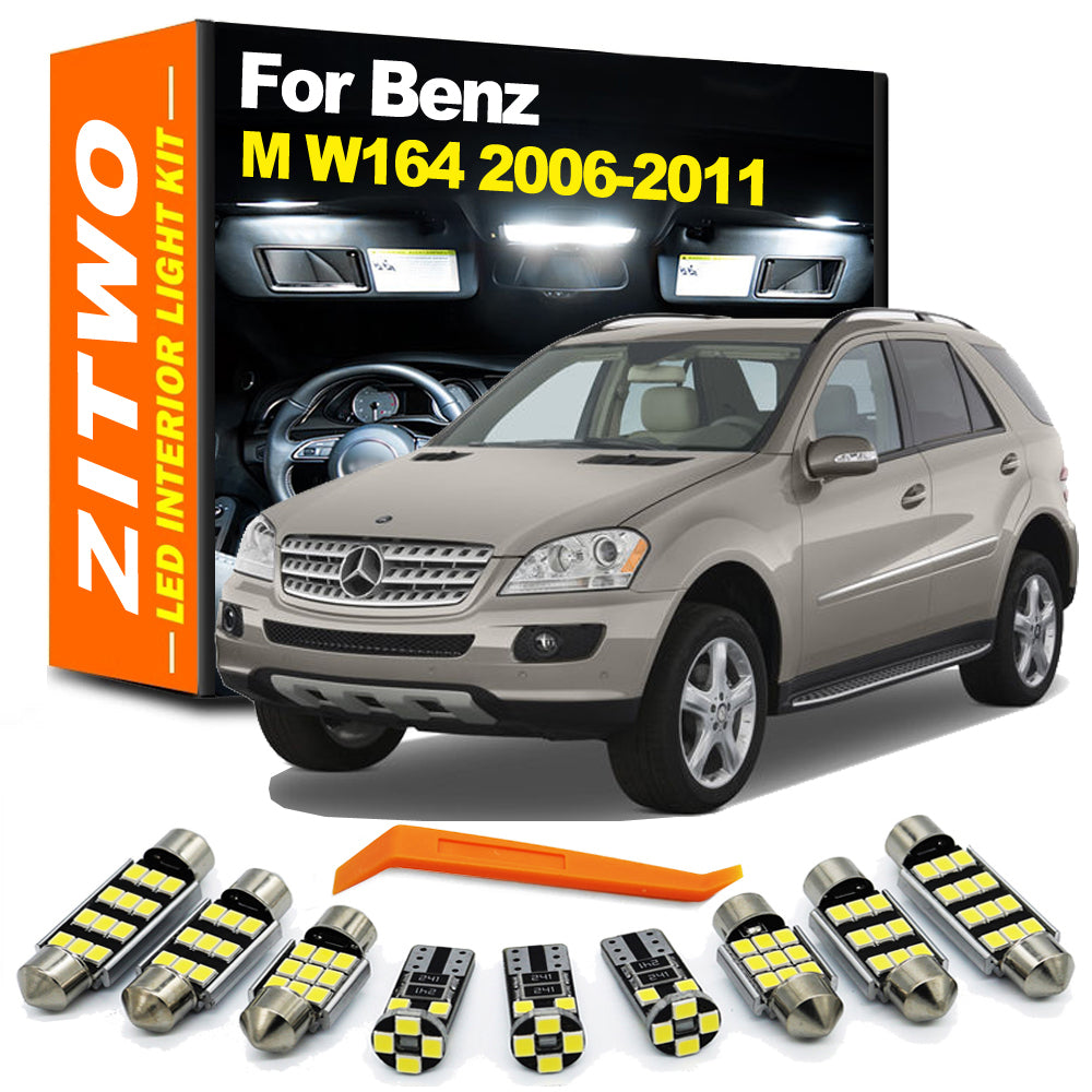 AutoGlowLED 19-Piece LED Interior Light Kit for Mercedes ML W164 2006-2011