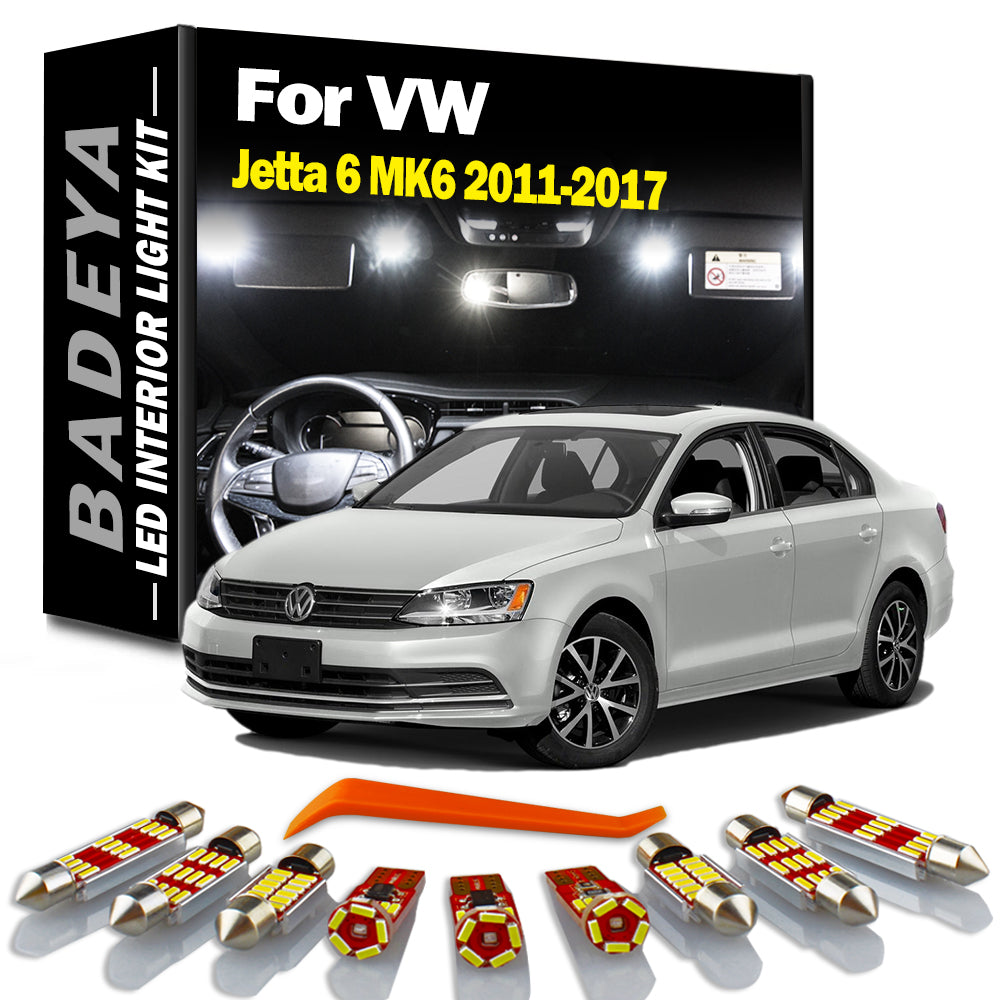 AutoGlowLED 11Pc Canbus LED Interior Light Kit for VW Jetta MK6 2011-2017