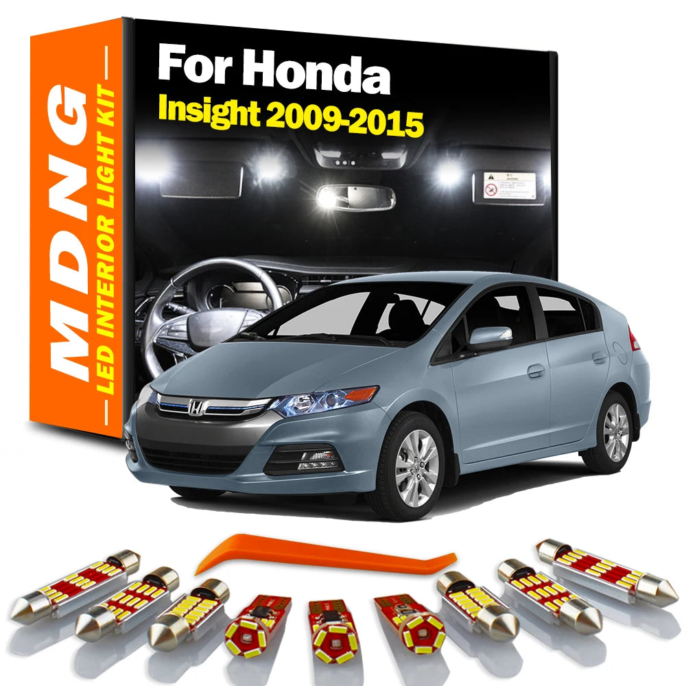 AutoGlowLED 11PC LED Interior Light Kit for Honda Insight 2009-2015