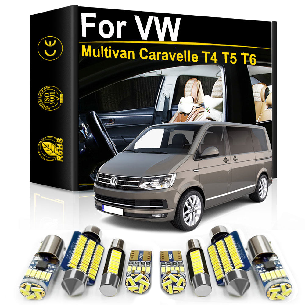 AutoGlowLED Interior LED Light Kit for VW Transporter Multivan Caravelle T4 T5 T6 Canbus