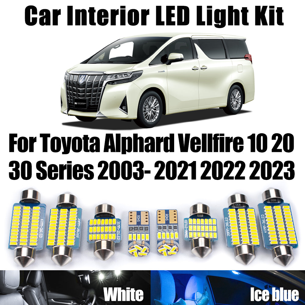 AutoGlowLED Canbus LED Interior Light Kit for Toyota Alphard Vellfire