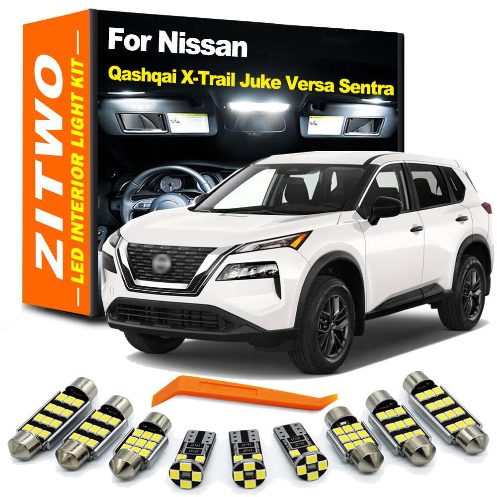 AutoGlowLED LED Interior Light Kit for Nissan Qashqai, X-Trail, Sentra, Versa, Juke