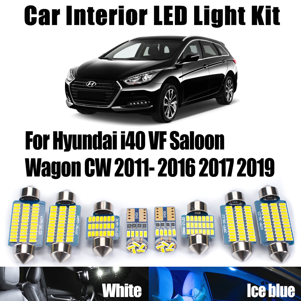 AutoGlowLED LED Interior Light Kit for Hyundai i40 VF CW | 15Pcs Canbus