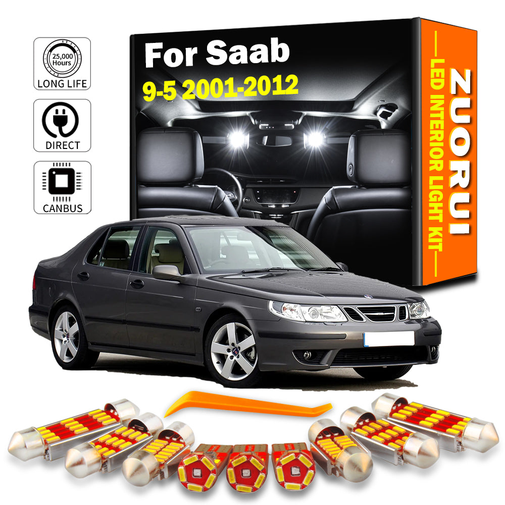 AutoGlowLED Canbus LED Interior Light Kit for Saab 9-5 2001-2012 No Error