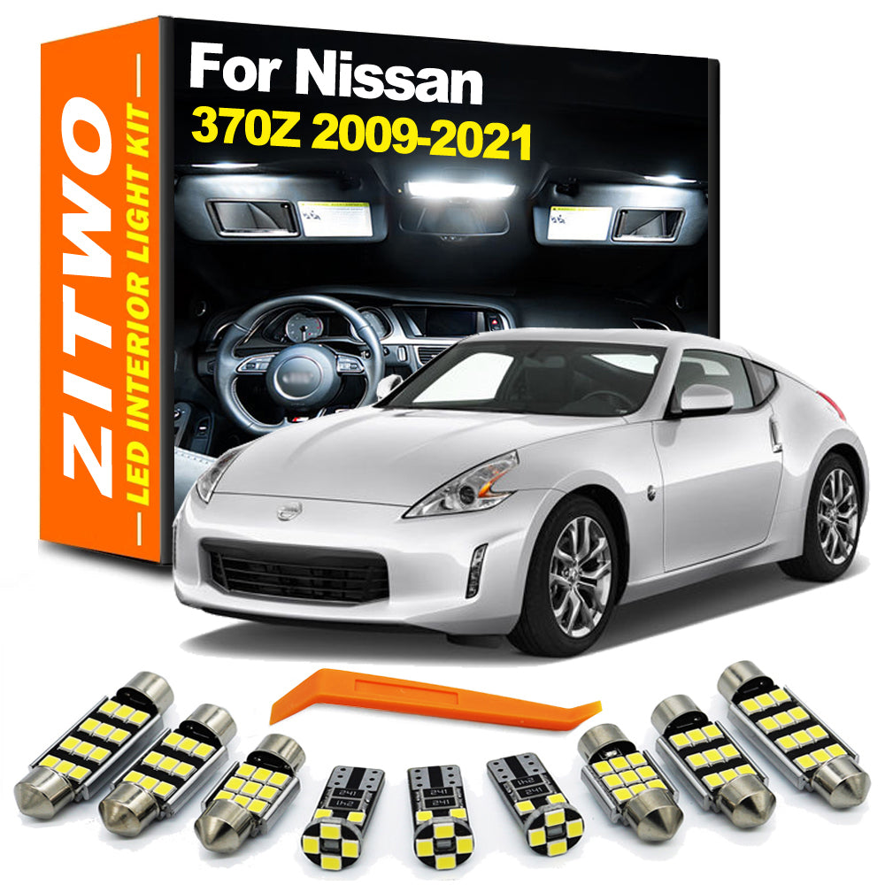 AutoGlowLED 11Pcs LED Interior Light Kit for Nissan 370Z 2009-2019