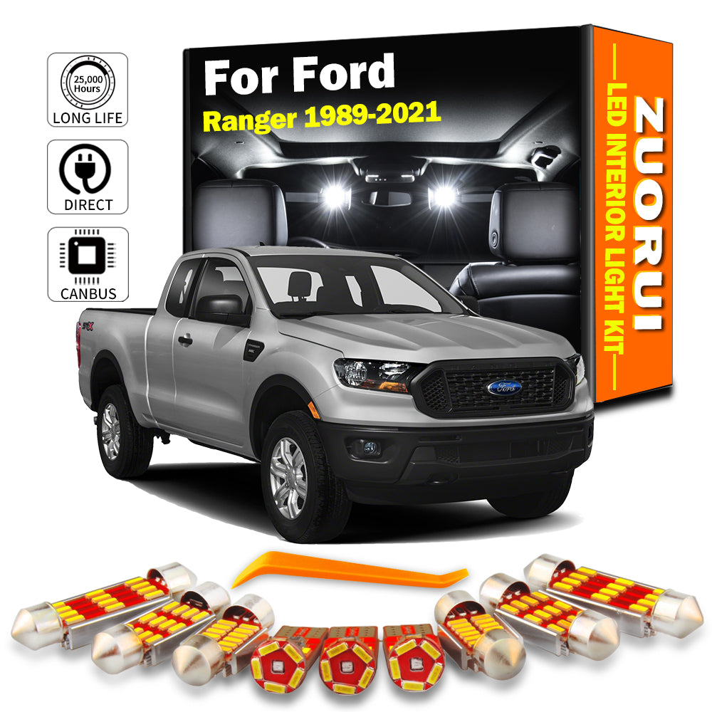 AutoGlowLED LED Interior Light Kit for Ford Ranger 1989-2021 Canbus No Error