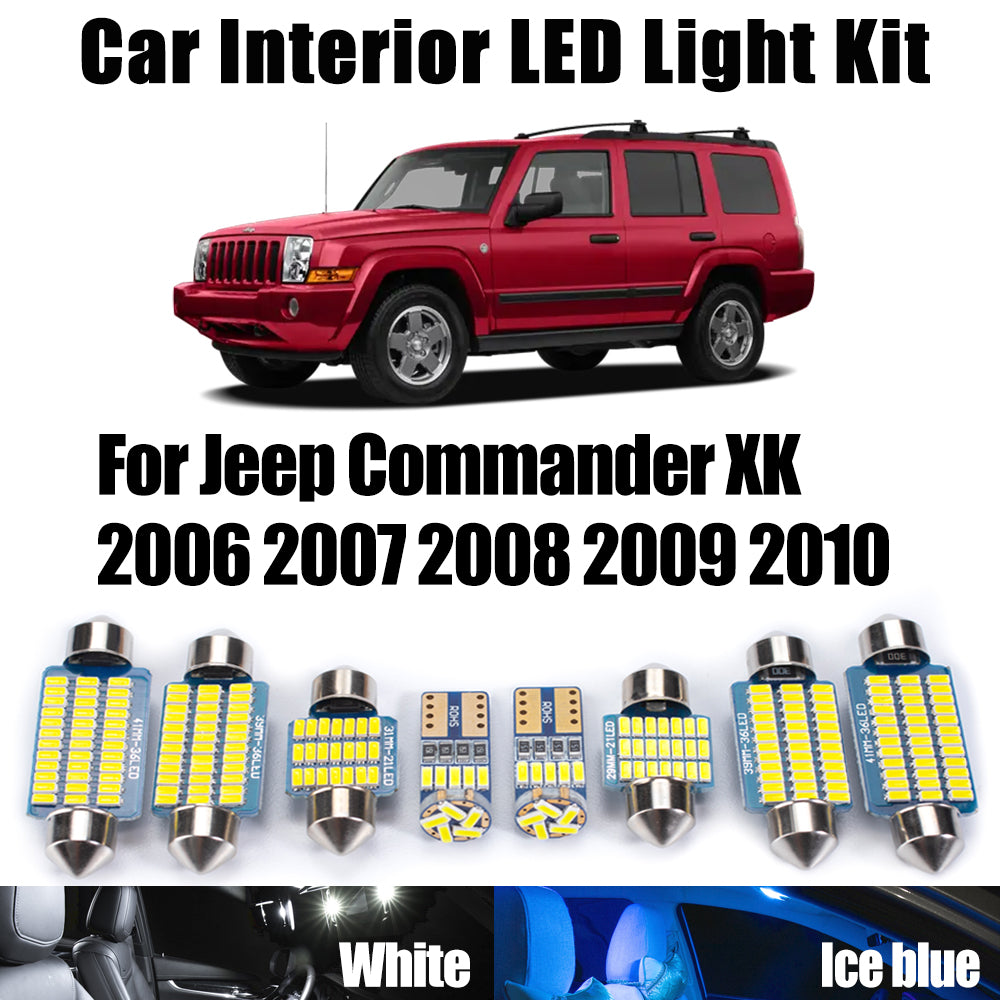 AutoGlowLED 14Pcs LED Interior Light Kit for Jeep Commander XK 2006-2010 Canbus