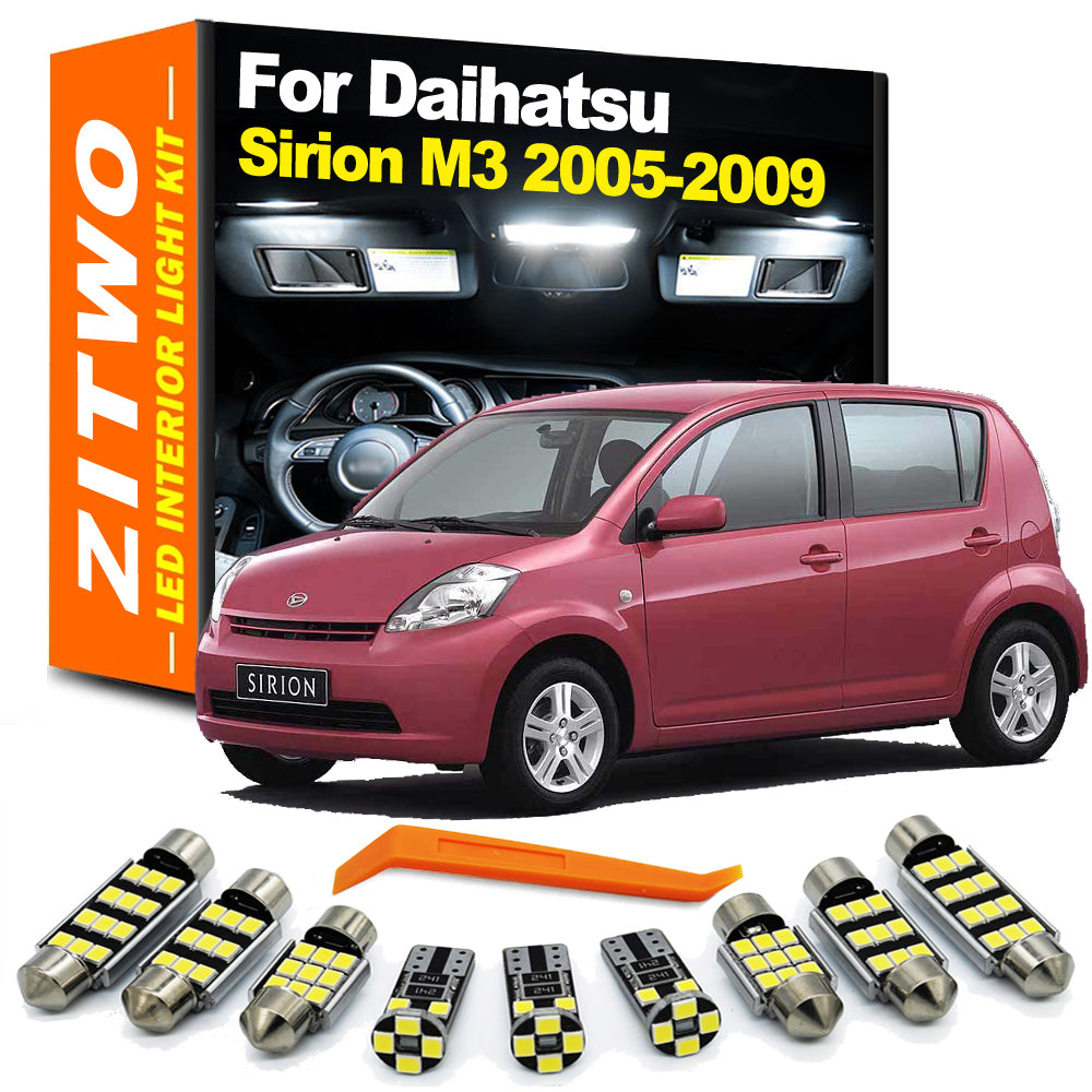 AutoGlowLED 8Pcs LED Interior Light Kit for Daihatsu Sirion M3 2005-2009