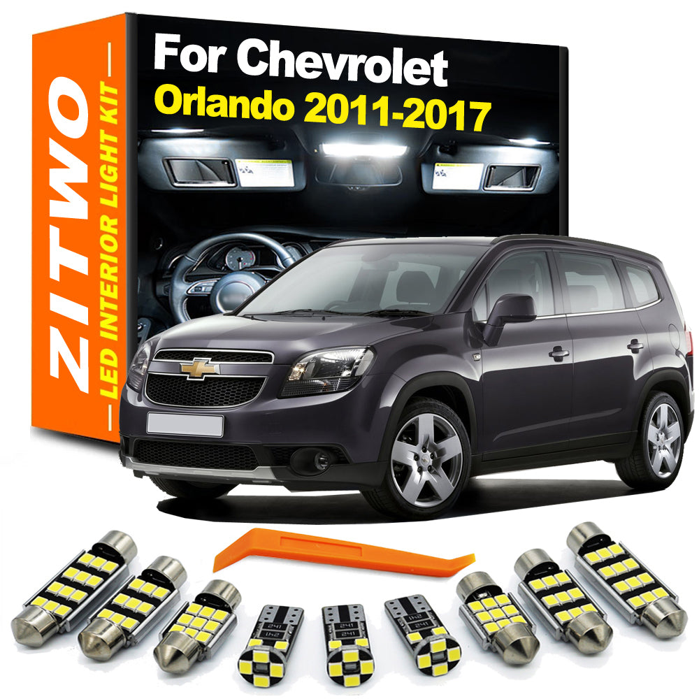 AutoGlowLED 13pc Canbus LED Interior Light Kit for Chevrolet Orlando 2011-2017