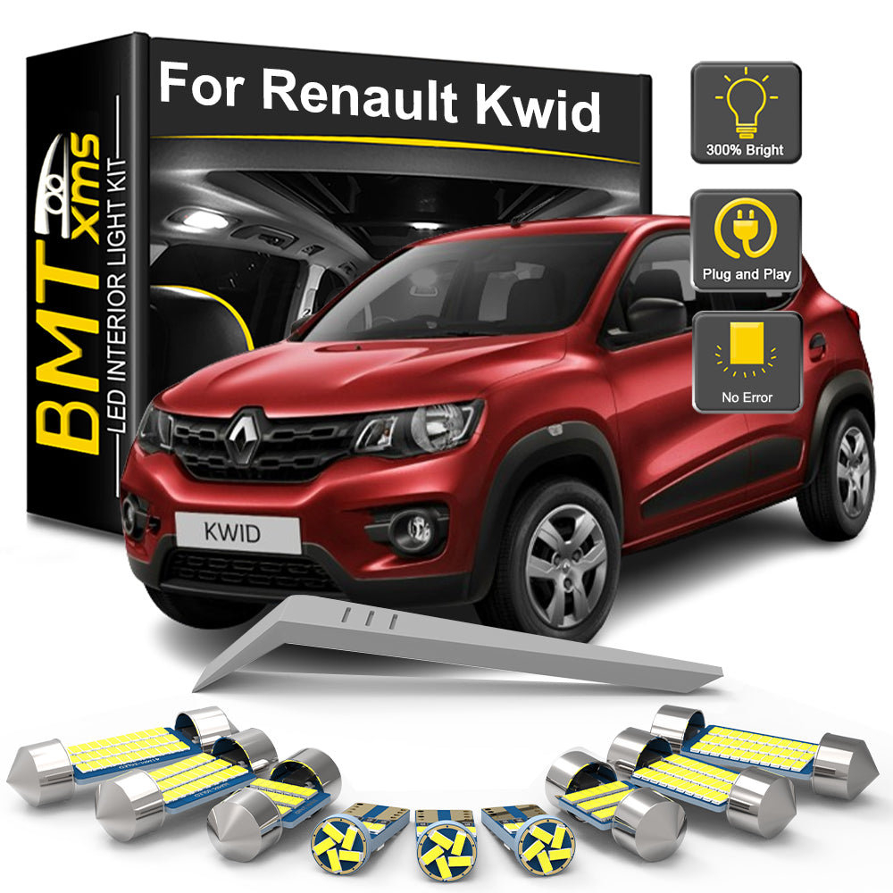 AutoGlowLED 7Pcs LED Interior Light Kit for Renault Kwid 2019-2023 Canbus