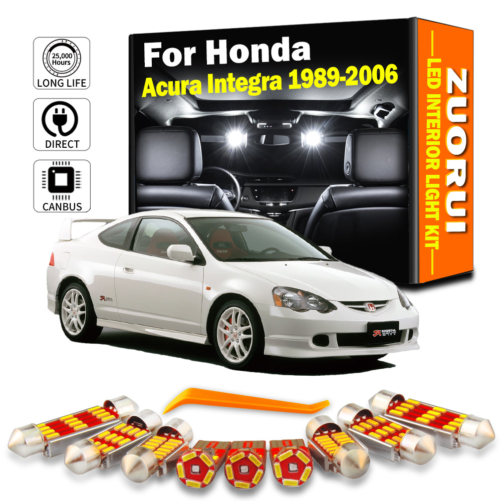 AutoGlowLED Canbus LED Interior Light Kit for Honda Acura Integra 1989-2006
