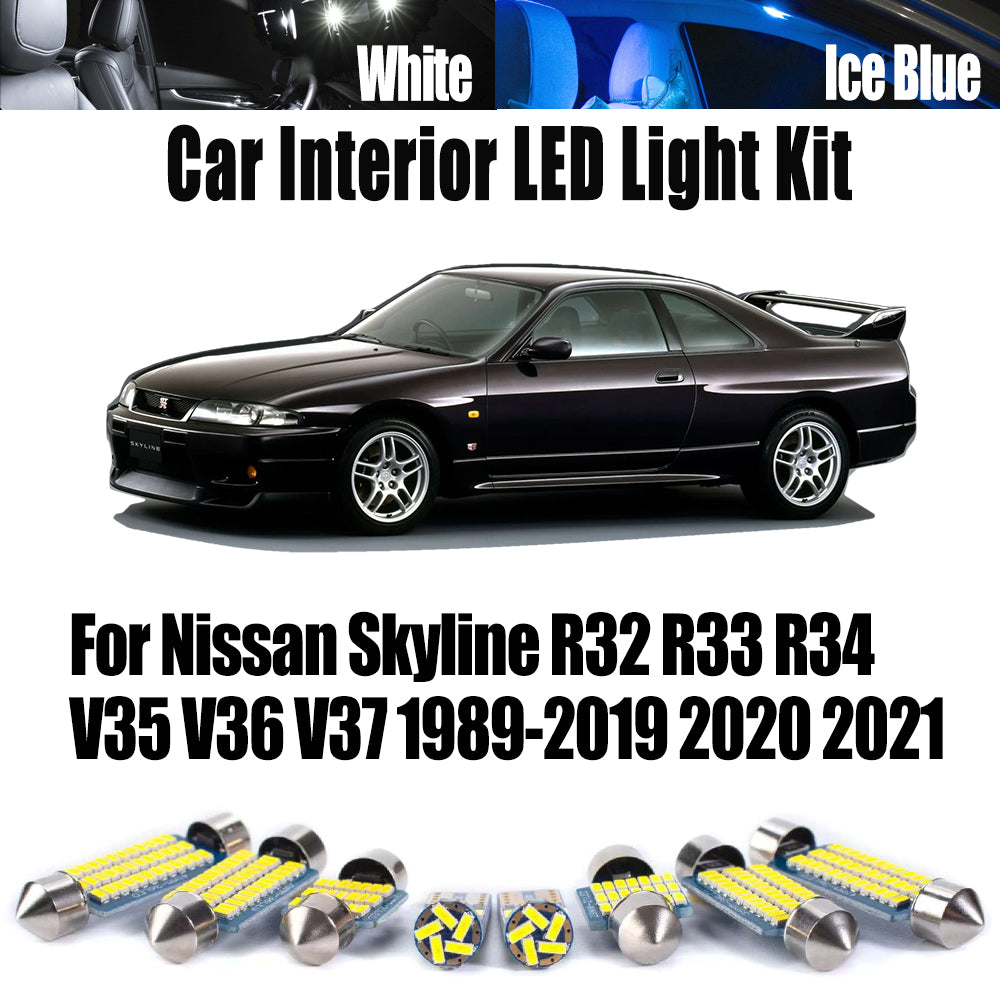 AutoGlowLED LED Interior Light Kit for Nissan Skyline R32 R33 R34 V35 V36 V37