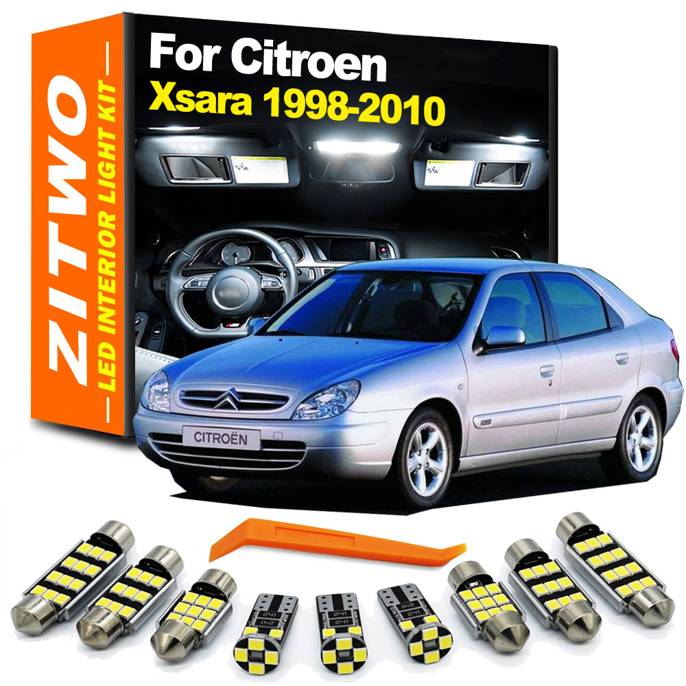 AutoGlowLED 14Pcs Canbus LED Interior Light Kit for Citroen Xsara 1998-2010