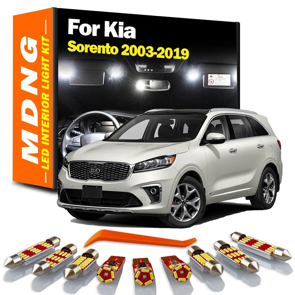 AutoGlowLED Canbus LED Interior Light Kit for Kia Sorento 2003-2019