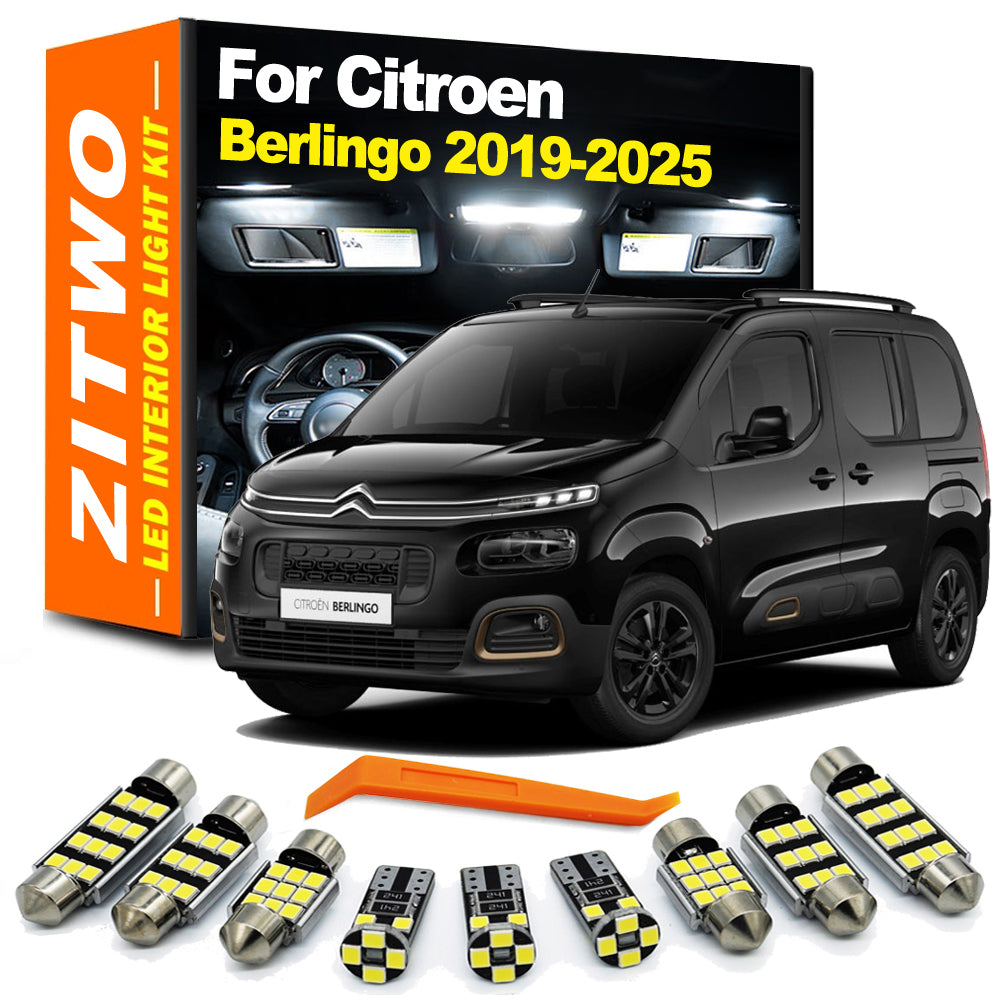 AutoGlowLED 16Pcs LED Interior Light Kit for Citroen Berlingo 2019-2025