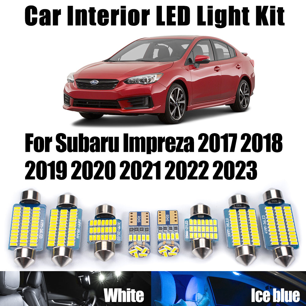 AutoGlowLED LED Interior Light Kit for Subaru Impreza 2017-2023, 10Pcs