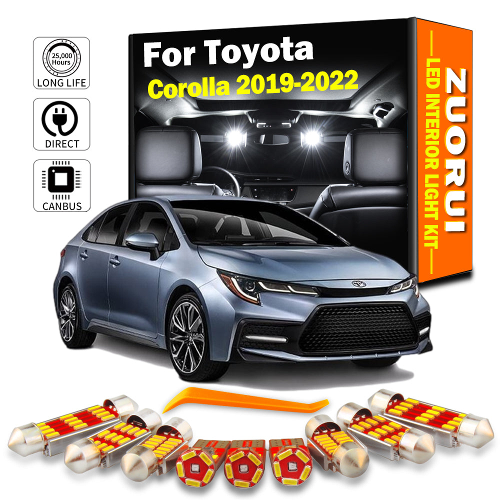 AutoGlowLED 11Pc Canbus LED Interior Light Kit for Toyota Corolla 2019-2022