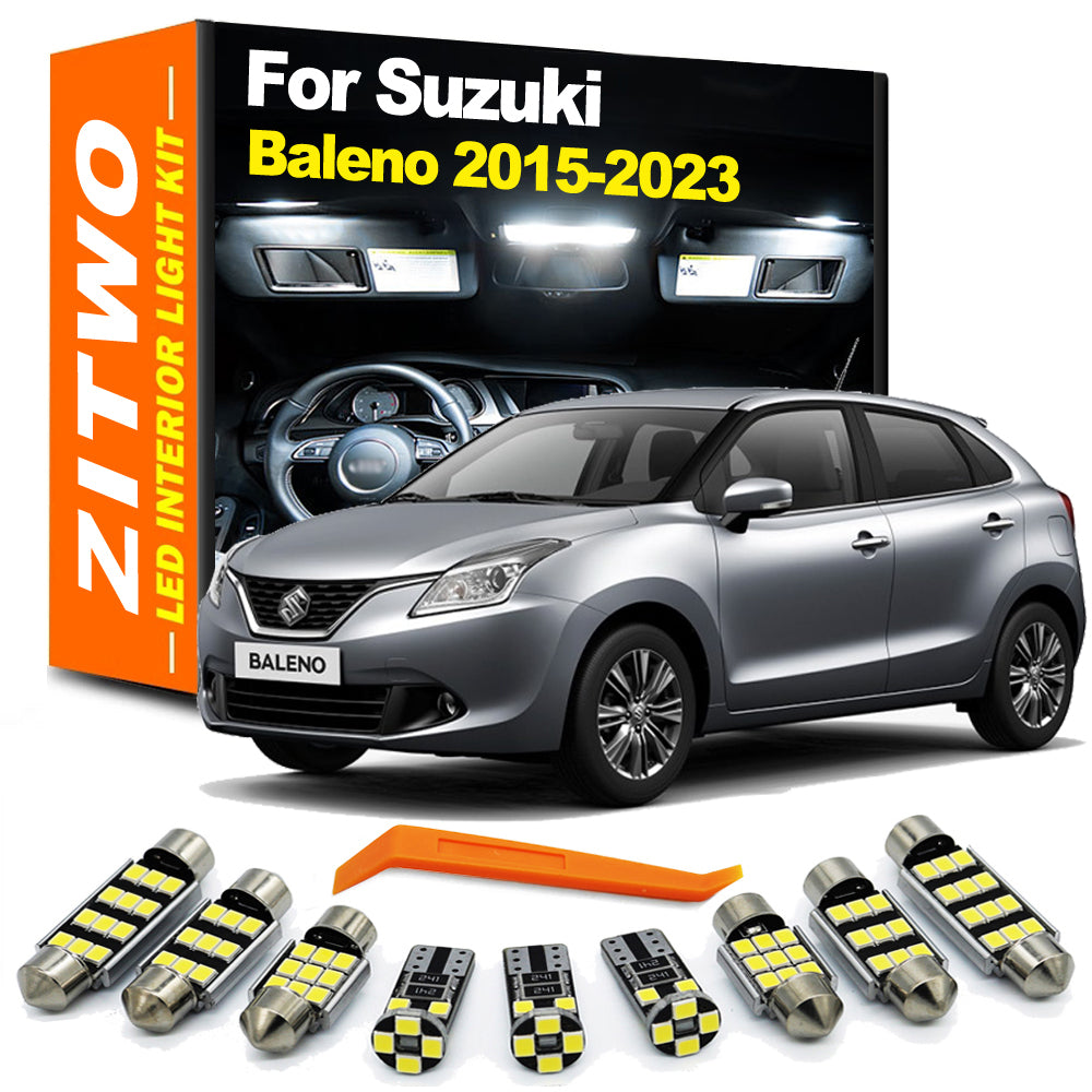 AutoGlowLED 10Pcs Canbus LED Interior Light Kit for Suzuki Baleno 2015-2024