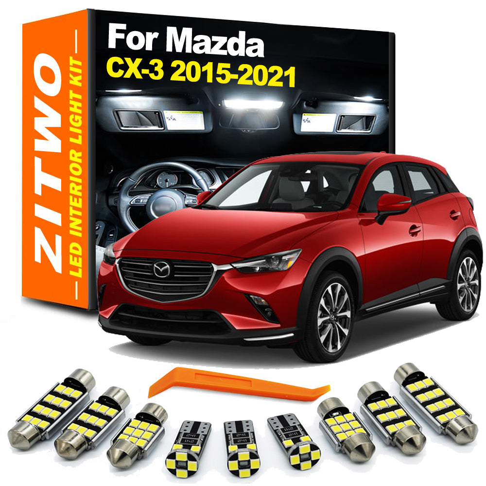 AutoGlowLED 10Pcs LED Interior Light Kit for Mazda CX-3 2015-2021 Canbus