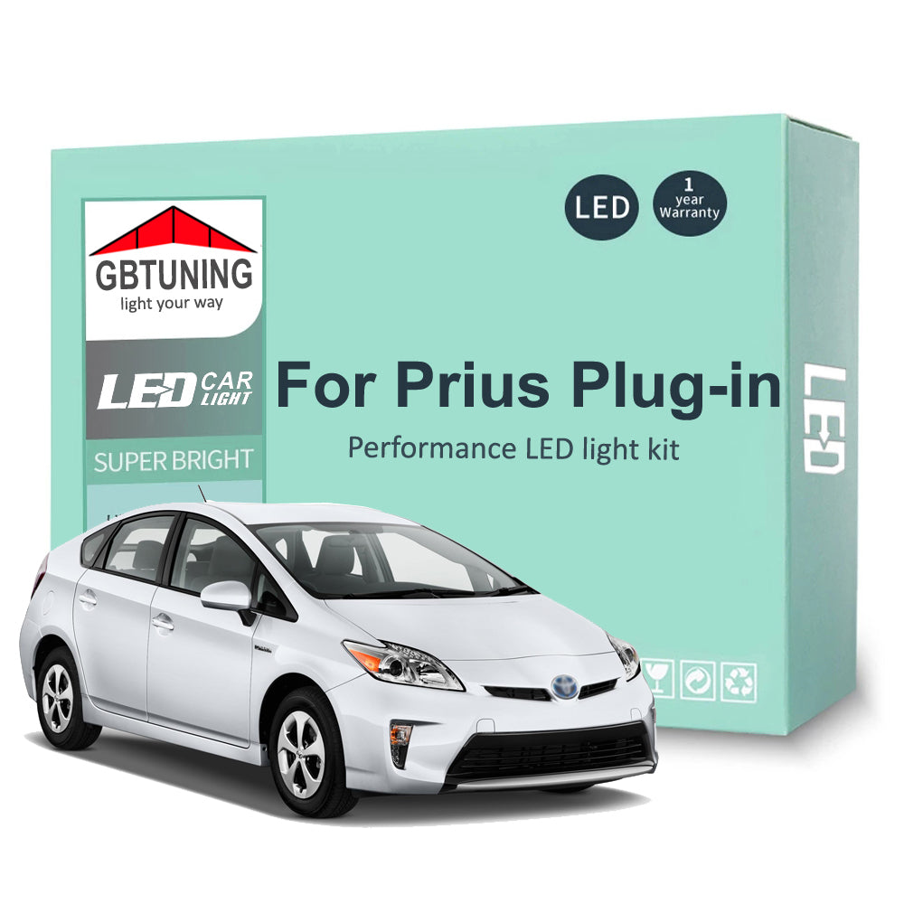 AutoGlowLED 12Pc Canbus LED Interior Light Kit for Toyota Prius Plug-in 2010-2015