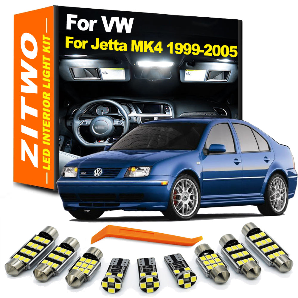 AutoGlowLED 14Pcs LED Interior Light Kit for VW Jetta MK4 1999-2005