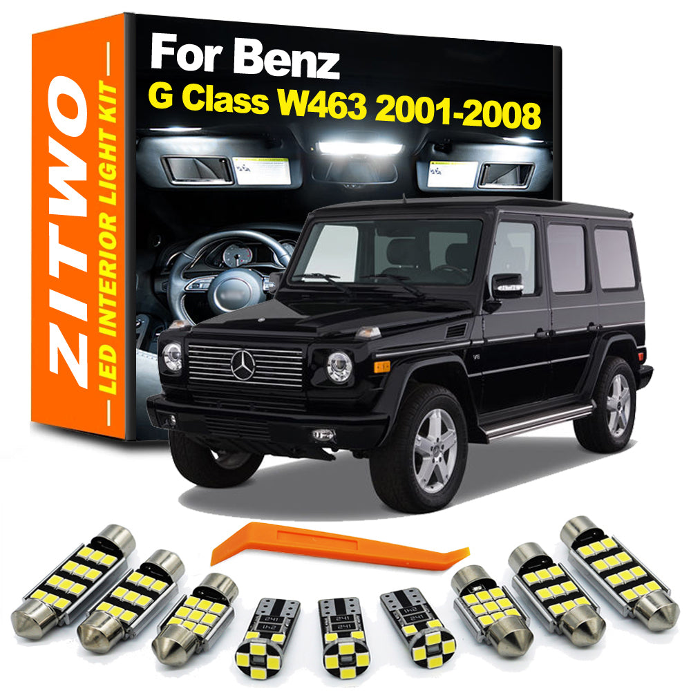 AutoGlowLED 18Pcs Canbus LED Interior Light Kit for Mercedes G Class W463 2001-2008