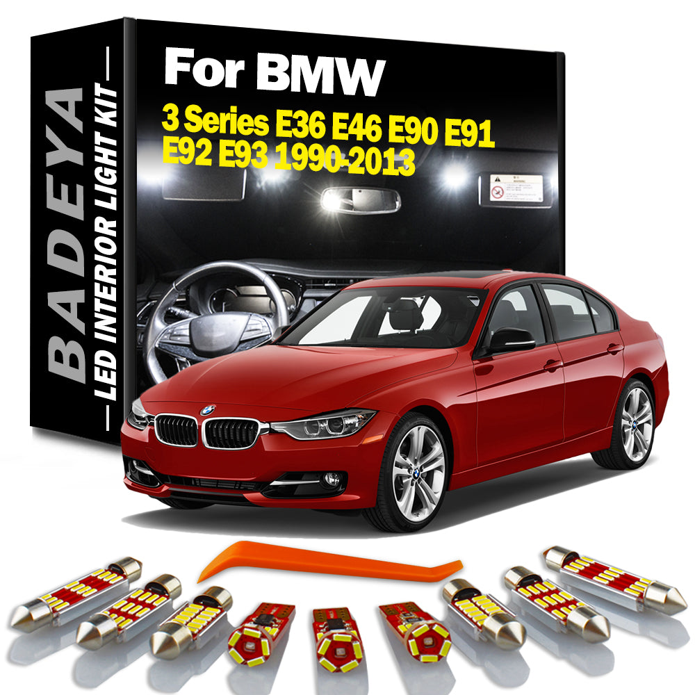 AutoGlowLED Canbus LED Interior Light Kit for BMW 3 Series E36 E46 E90 E91 E92 E93
