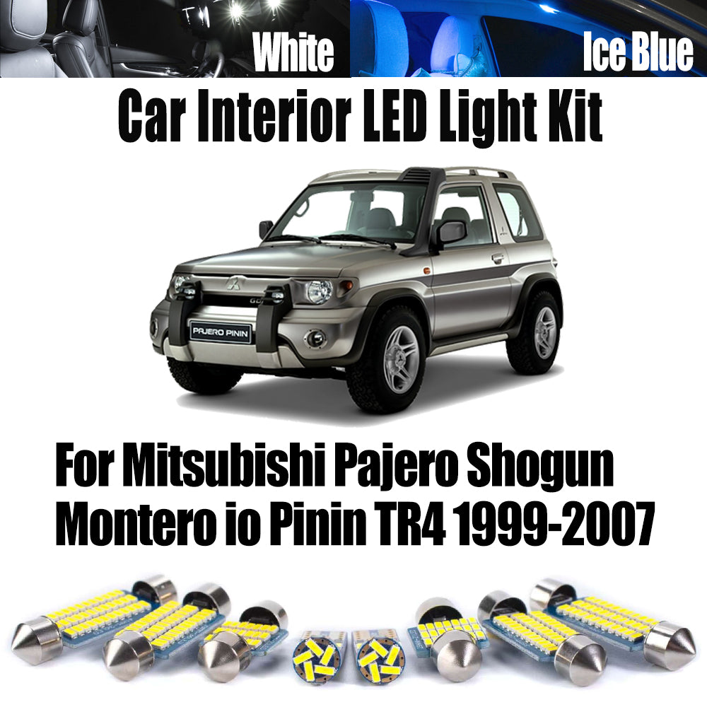 AutoGlowLED 11Pcs Canbus LED Interior Light Kit for Mitsubishi Pajero Shogun Montero io Pinin TR4 1999-2007