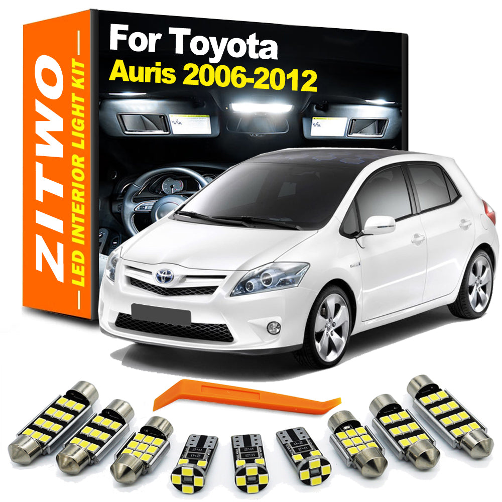AutoGlowLED 11Pcs Canbus LED Interior Dome Map Light Kit for Toyota Auris 2006-2012
