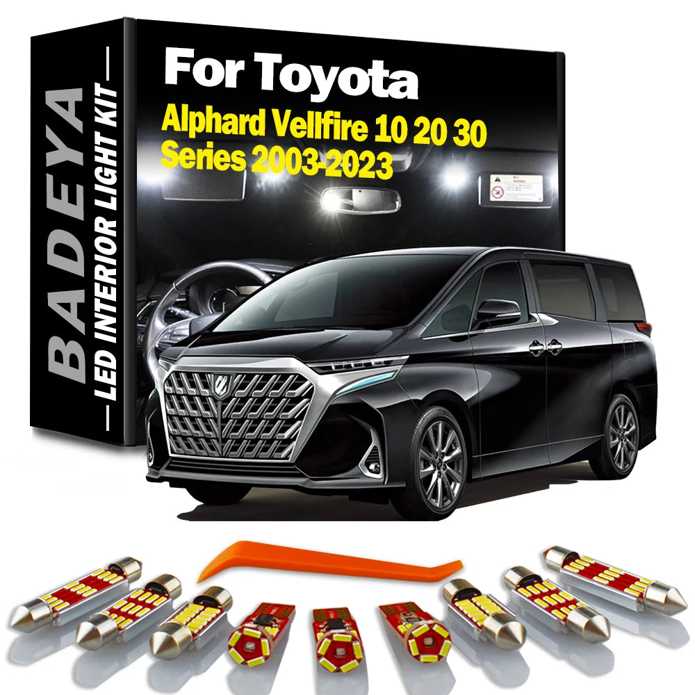 AutoGlowLED LED Interior Light Kit for Toyota Alphard Vellfire