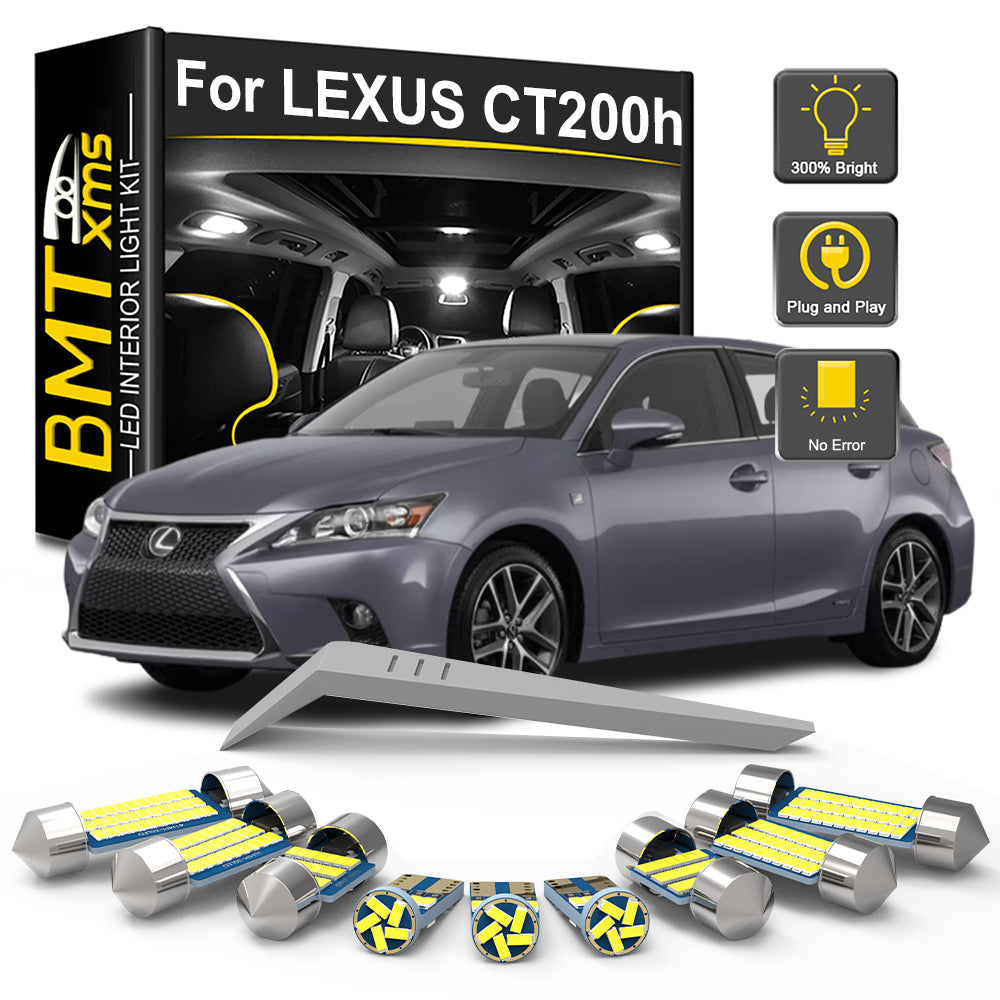 AutoGlowLED 12Pc LED Interior Light Kit for Lexus CT200h 2011-2017 6000K