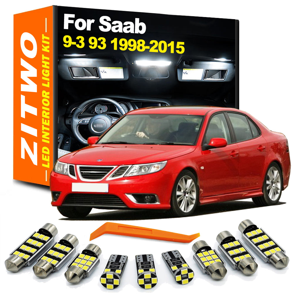 AutoGlowLED LED Interior Light Kit for Saab 9-3 1998-2015 Sedan Wagon Cabrio