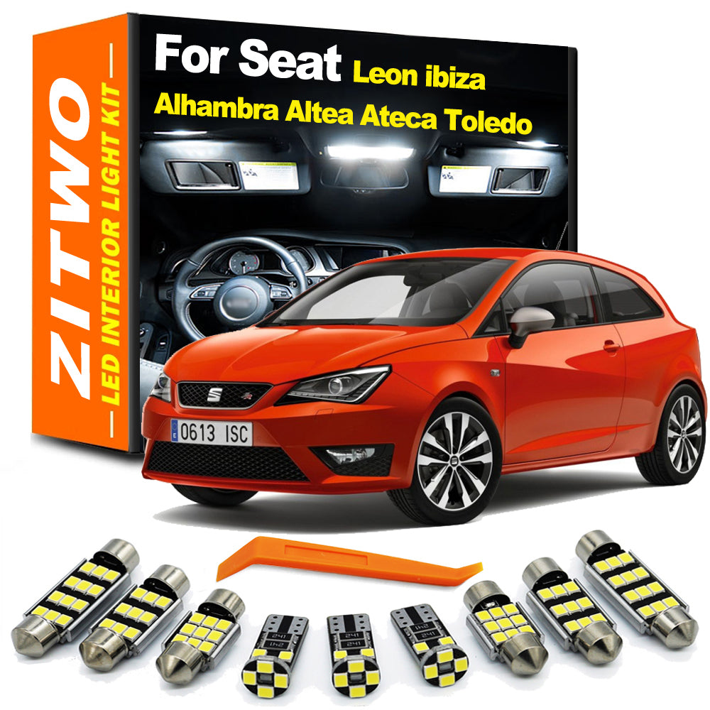 AutoGlowLED Canbus LED Interior Light Kit for Seat Leon, Ibiza, Alhambra, Ateca, Arona, Exeo, Altea, Toledo
