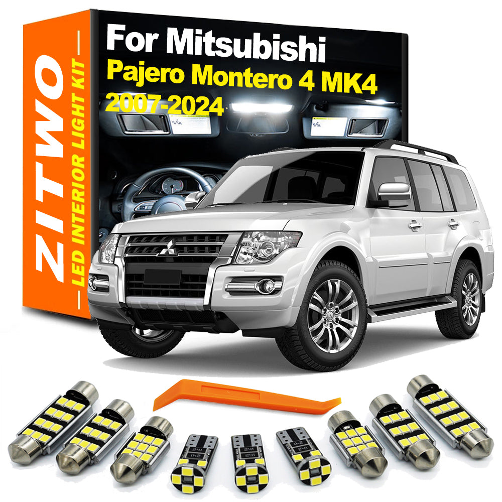AutoGlowLED 15-Piece LED Interior Light Kit for Mitsubishi Pajero 2007-2024