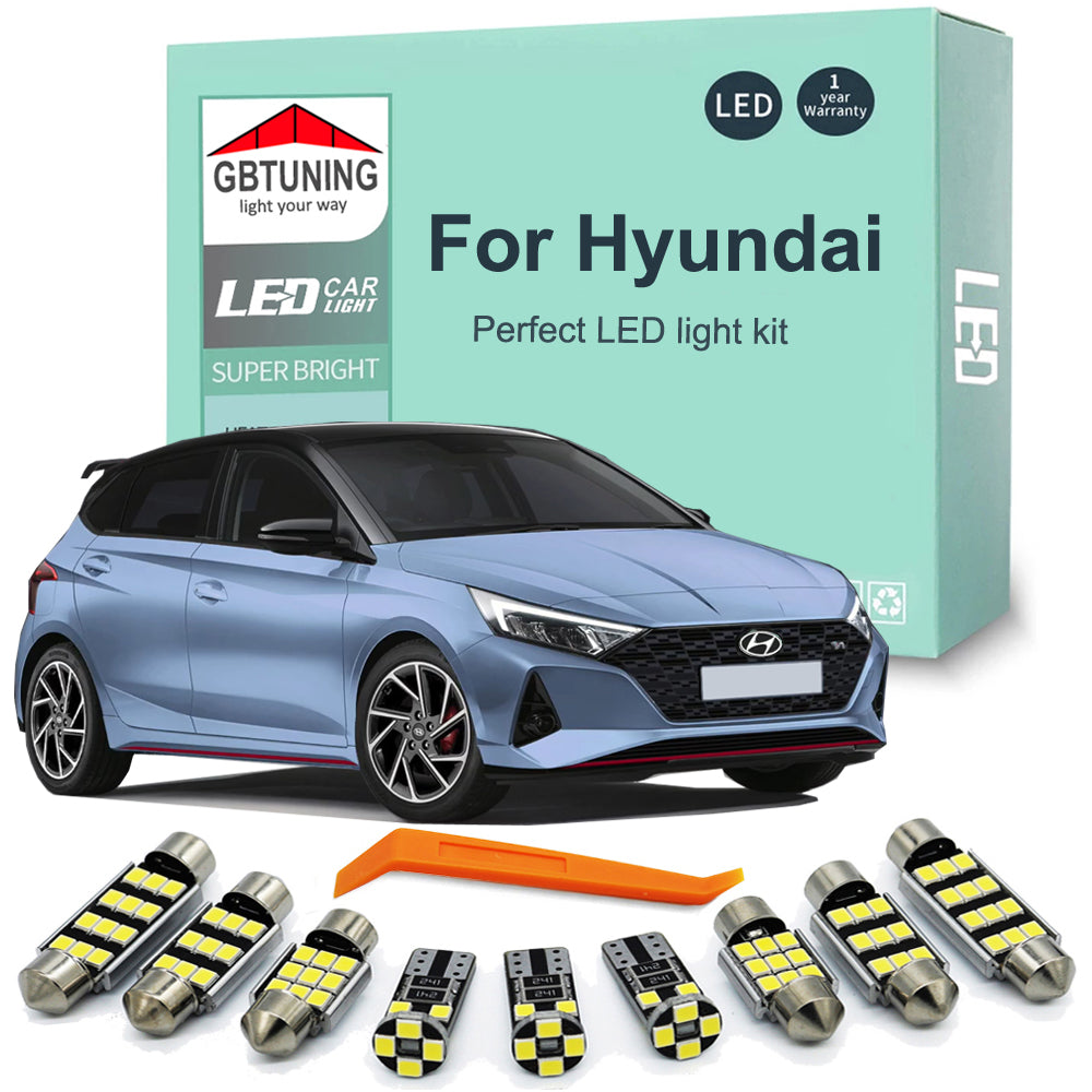 AutoGlowLED Canbus LED Interior Light Kit for Hyundai i20 i30 i40 ix35 Kona Tucson Ioniq Santa Fe