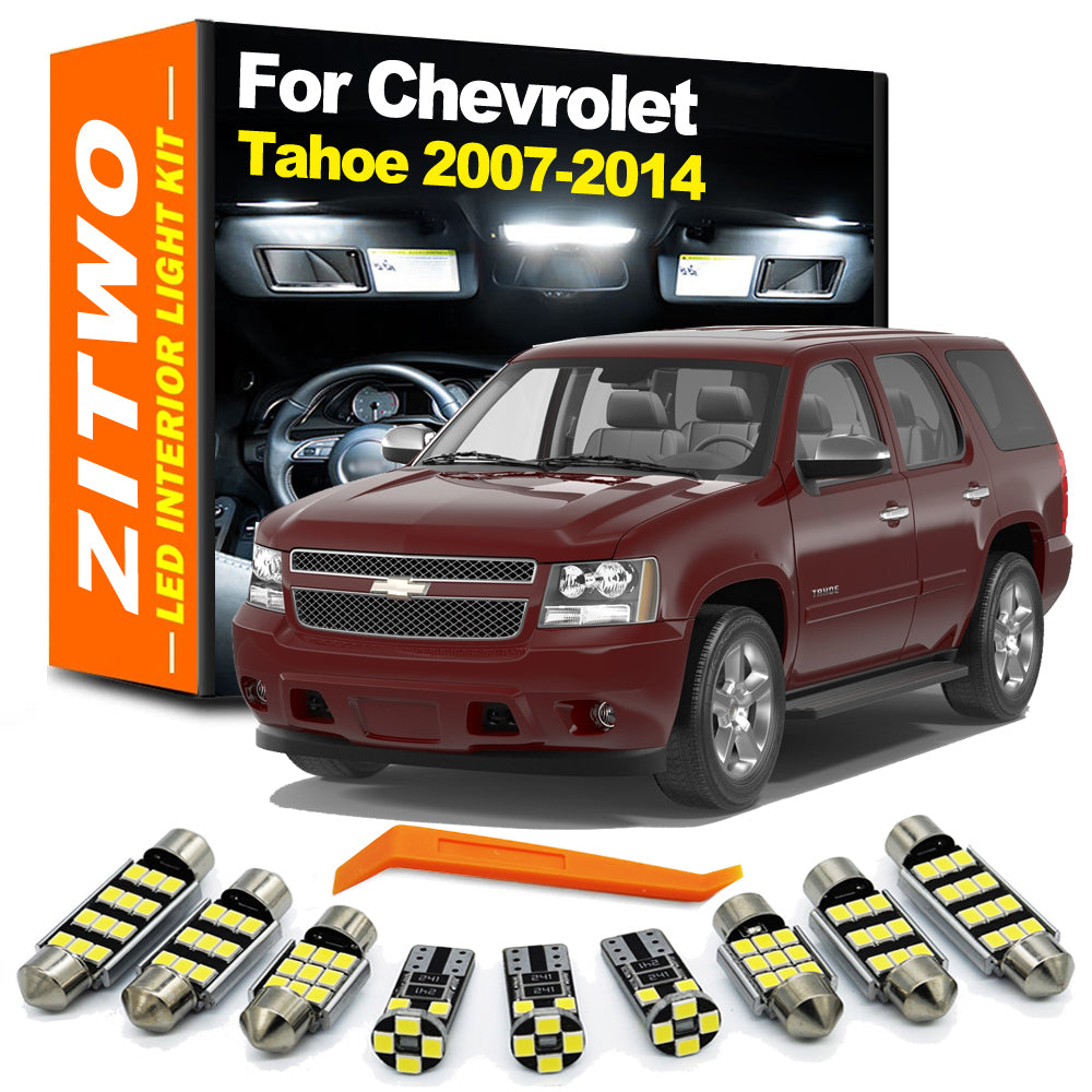 AutoGlowLED 15Pcs LED Interior Light Kit for Chevy Tahoe 2007-2014