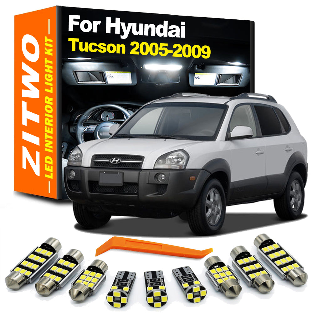 AutoGlowLED 12 Pcs LED Interior Light Kit for Hyundai Tucson MK1 2004-2009 No Error
