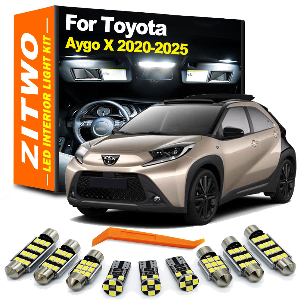 AutoGlowLED 6Pcs Canbus No Error LED Interior Light Kit for Toyota Aygo X 2020-2025