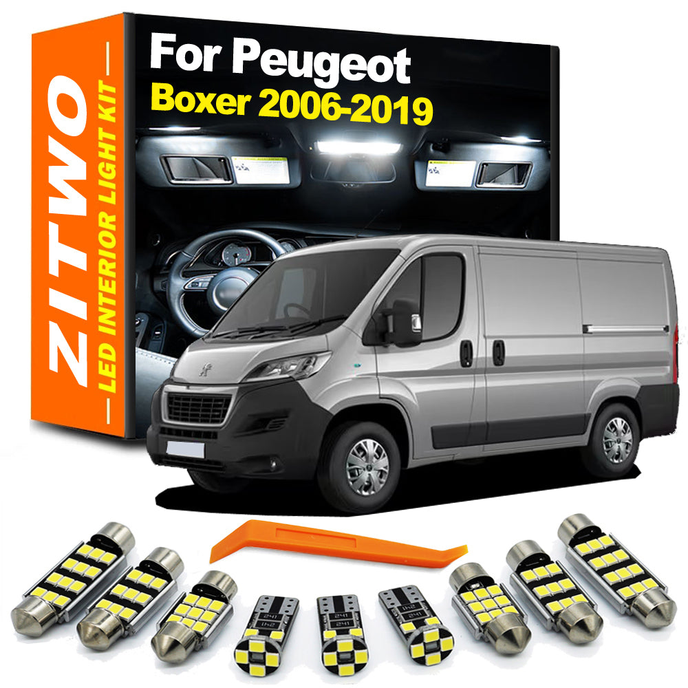 AutoGlowLED 7Pcs Canbus LED Interior Light Kit for Peugeot Boxer 2006-2019