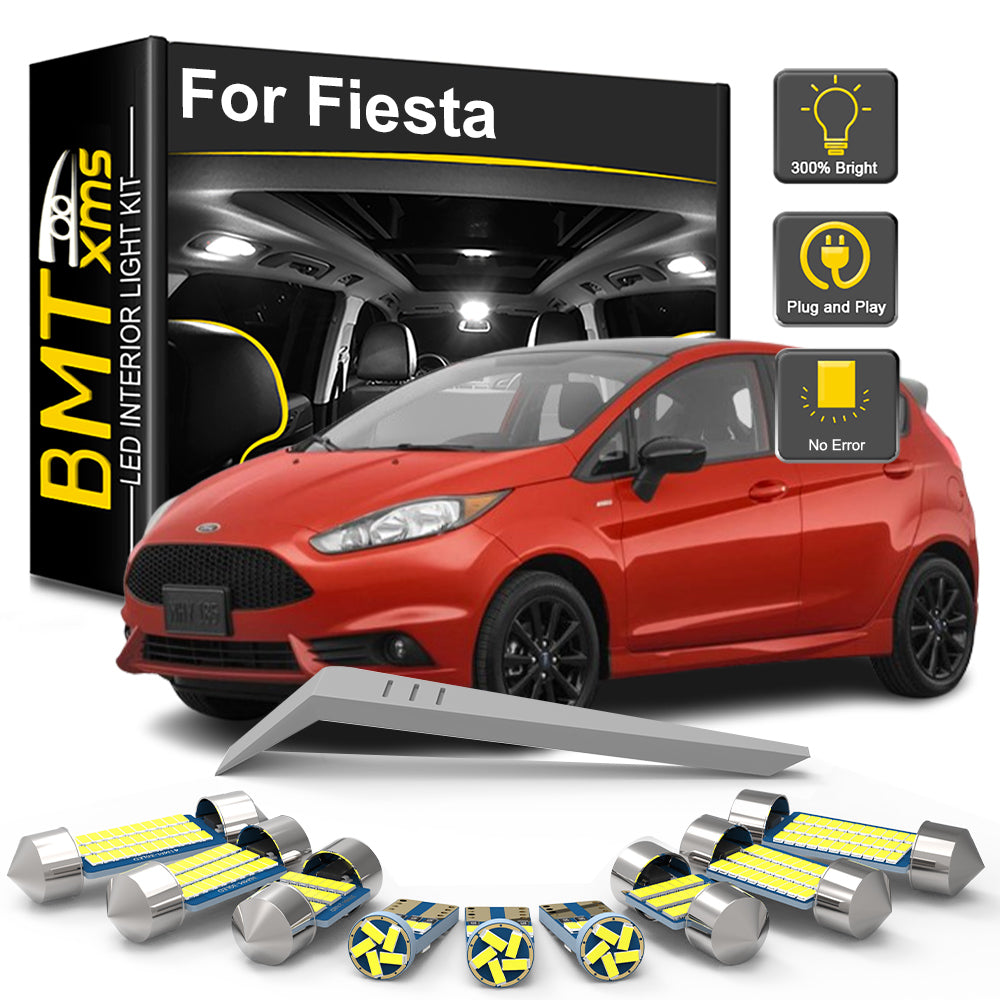 AutoGlowLED 9Pc LED Interior Light Kit for Ford Fiesta MK6 MK7 2002-2016