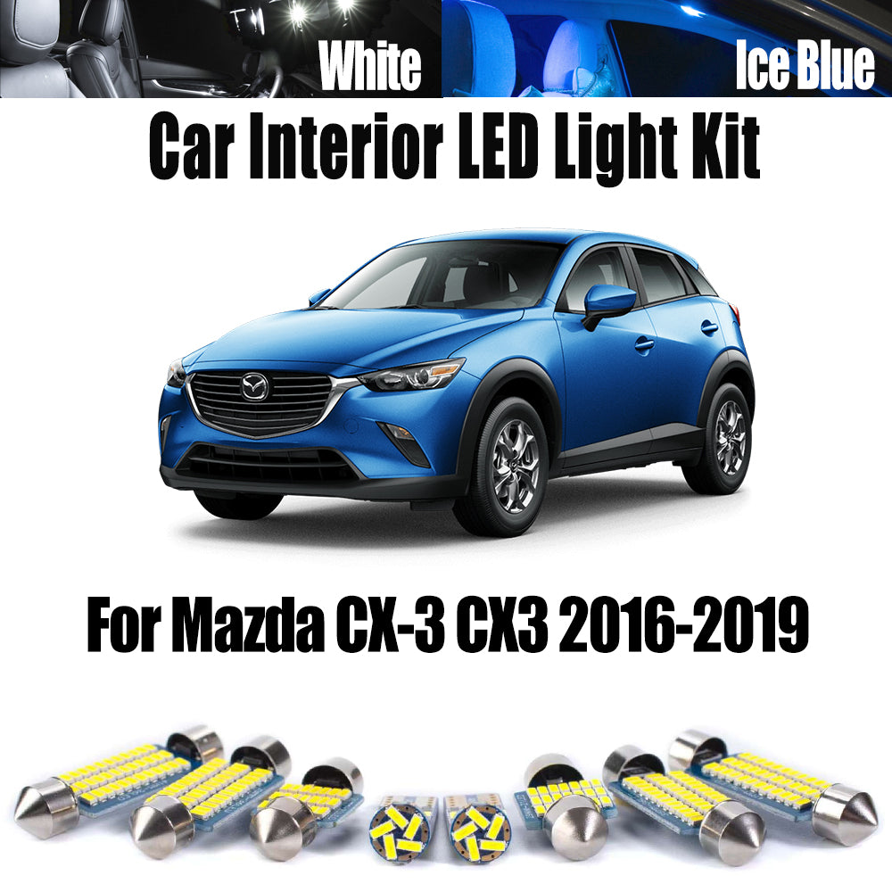 AutoGlowLED Interior LED Light Kit for Mazda CX-3 2016-2019 Canbus 10Pcs