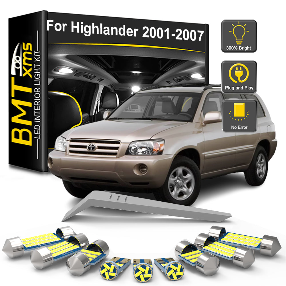 AutoGlowLED Canbus LED Interior Light Kit for Toyota Highlander 2001-2007