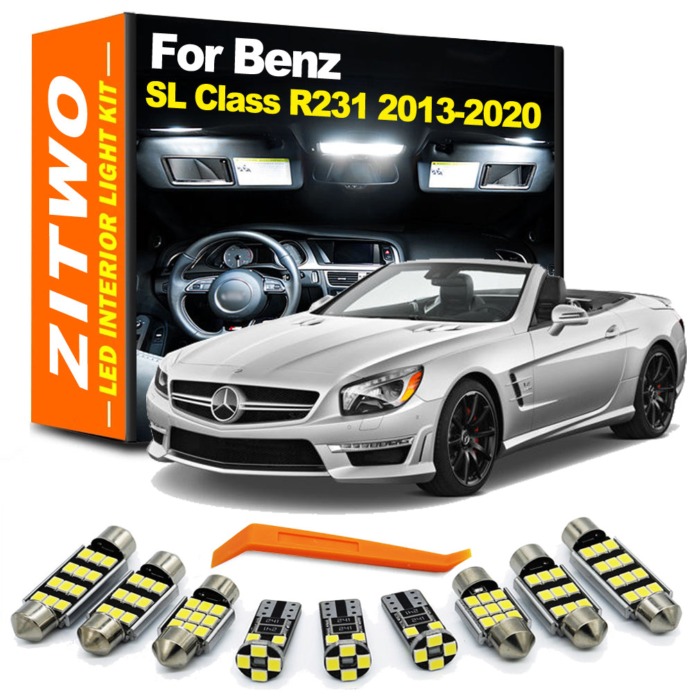 AutoGlowLED 9-Piece LED Interior Light Kit for Mercedes SL R231 2013-2020